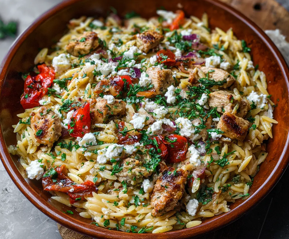 Delicious Feta Orzo With Chicken Recipe Delicious Feta Orzo With Chicken Recipe