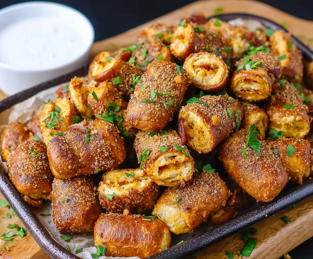 Popcorn-shaped Taco Pretzel Bites with cheesy filling, perfect for snack time and party appetizers.