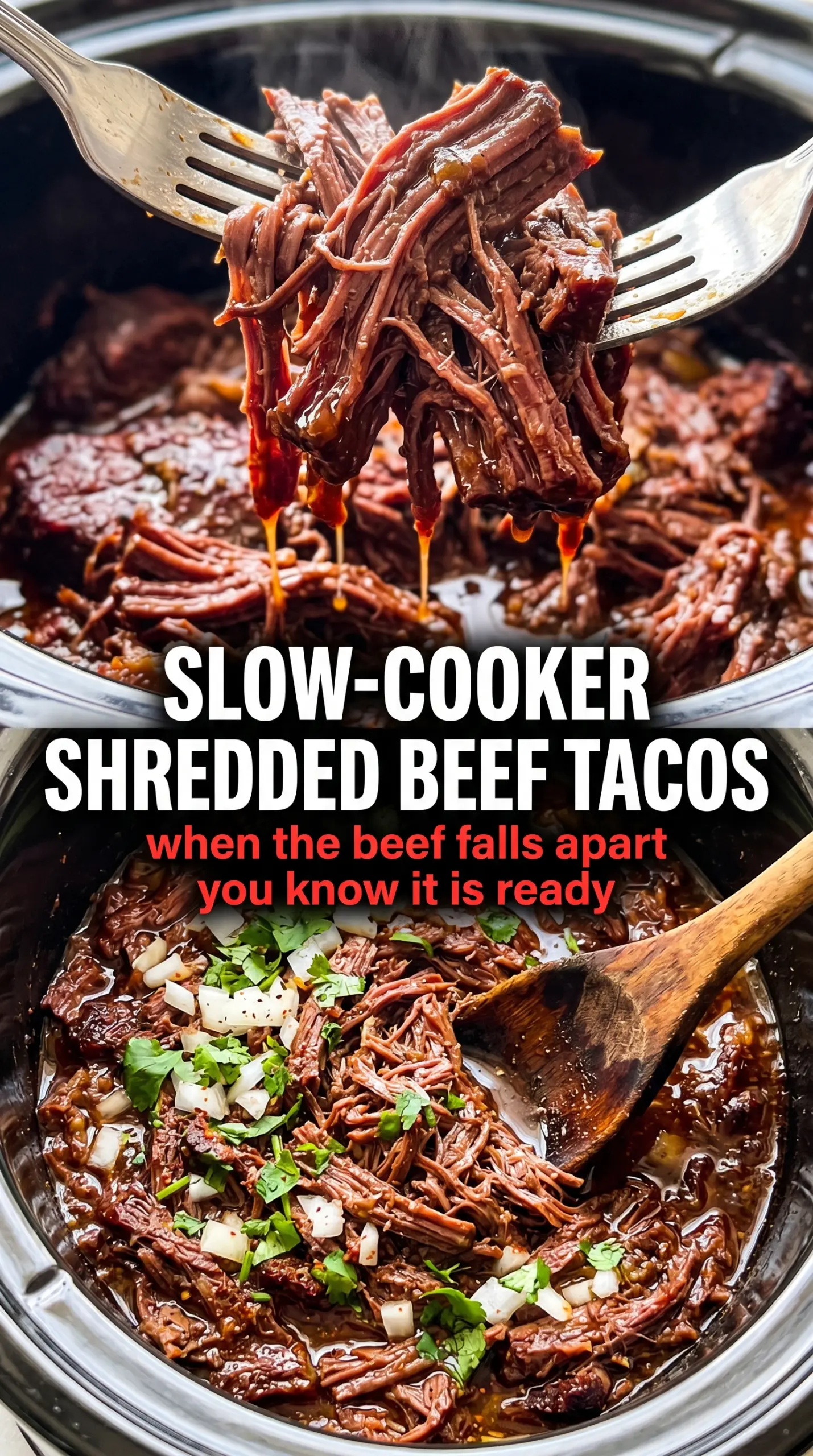 Slow-Cooker Shredded Beef Tacos tender savory easy