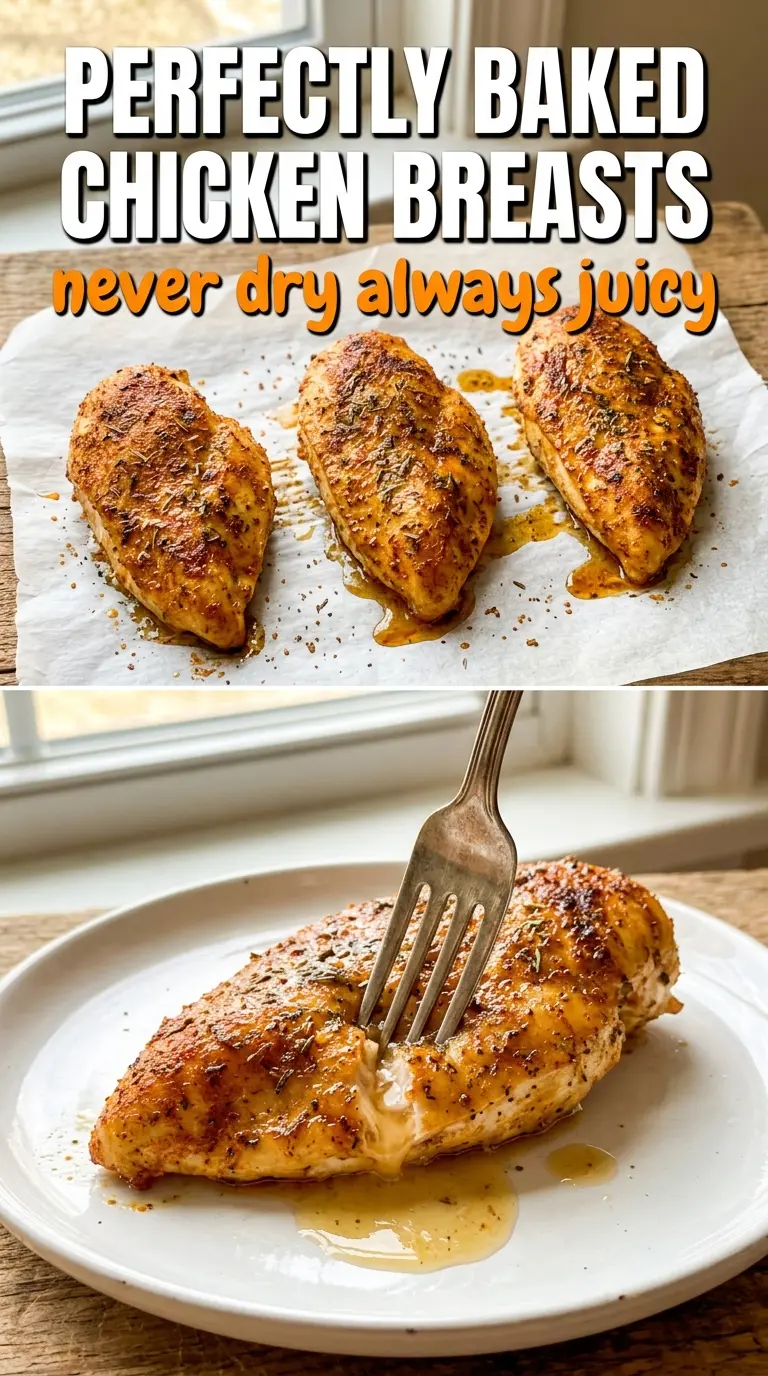 Baked chicken breasts juicy golden herb crust