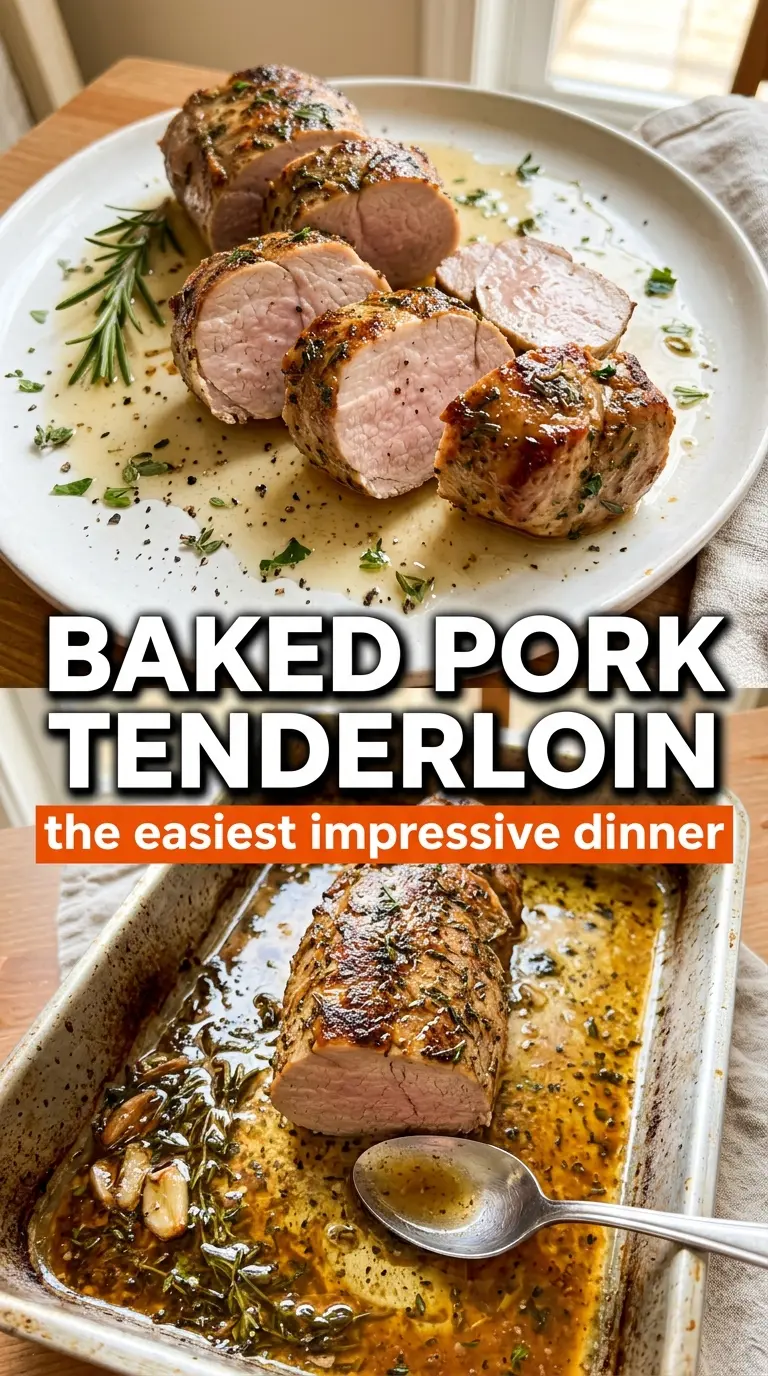 Baked Pork Tenderloin juicy herb-crusted