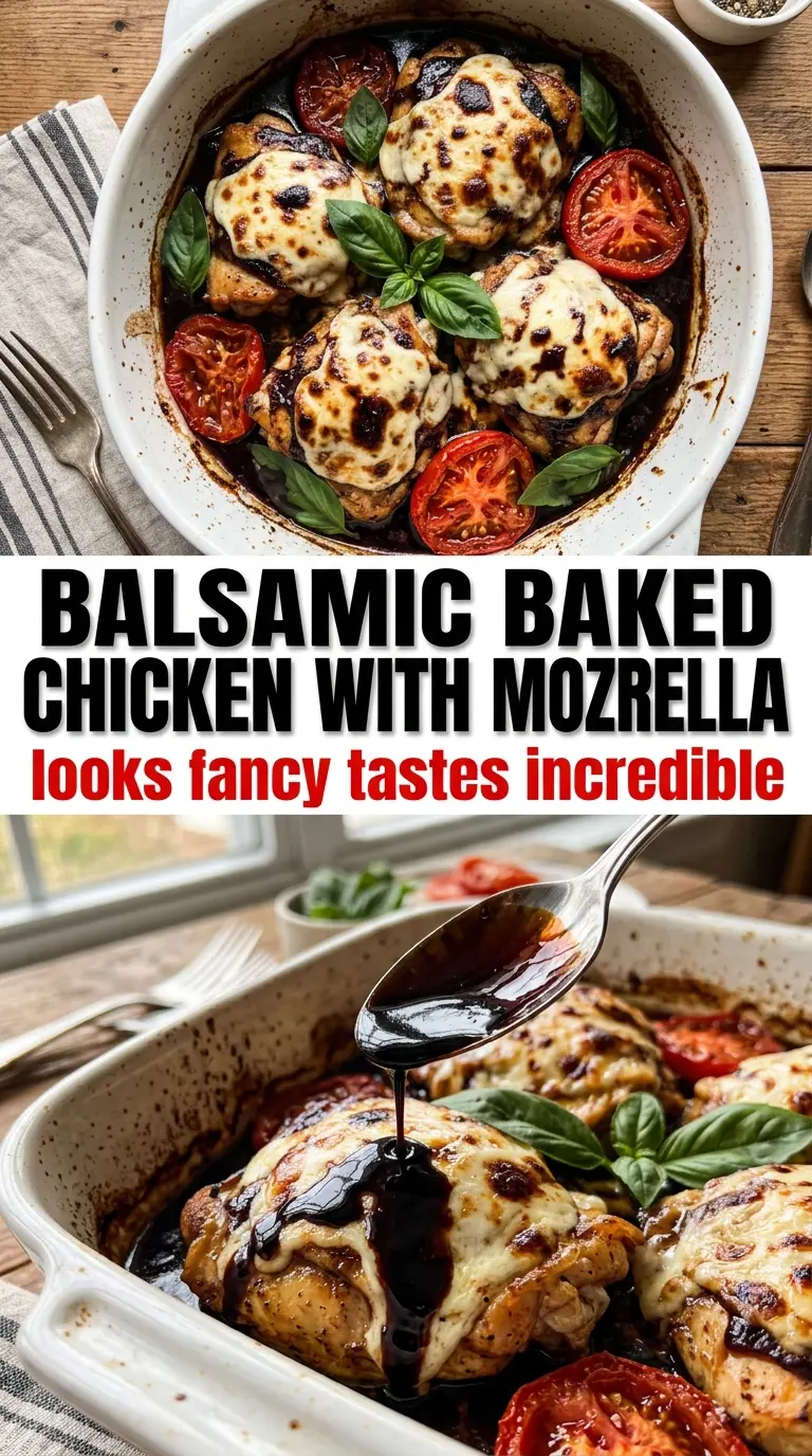 Balsamic Baked Chicken Breast with Mozzarella juicy baked caprese