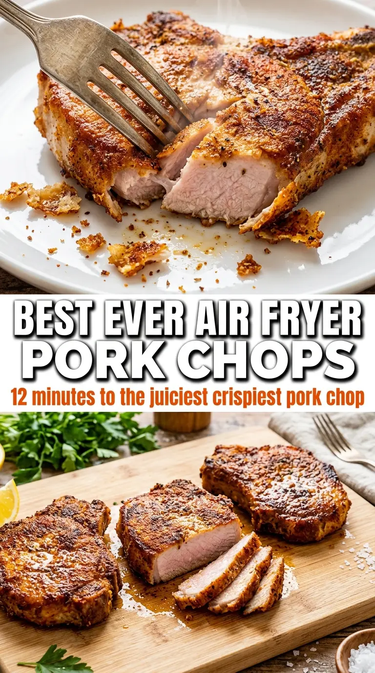 Best Ever Air Fryer Pork Chops golden juicy seasoned