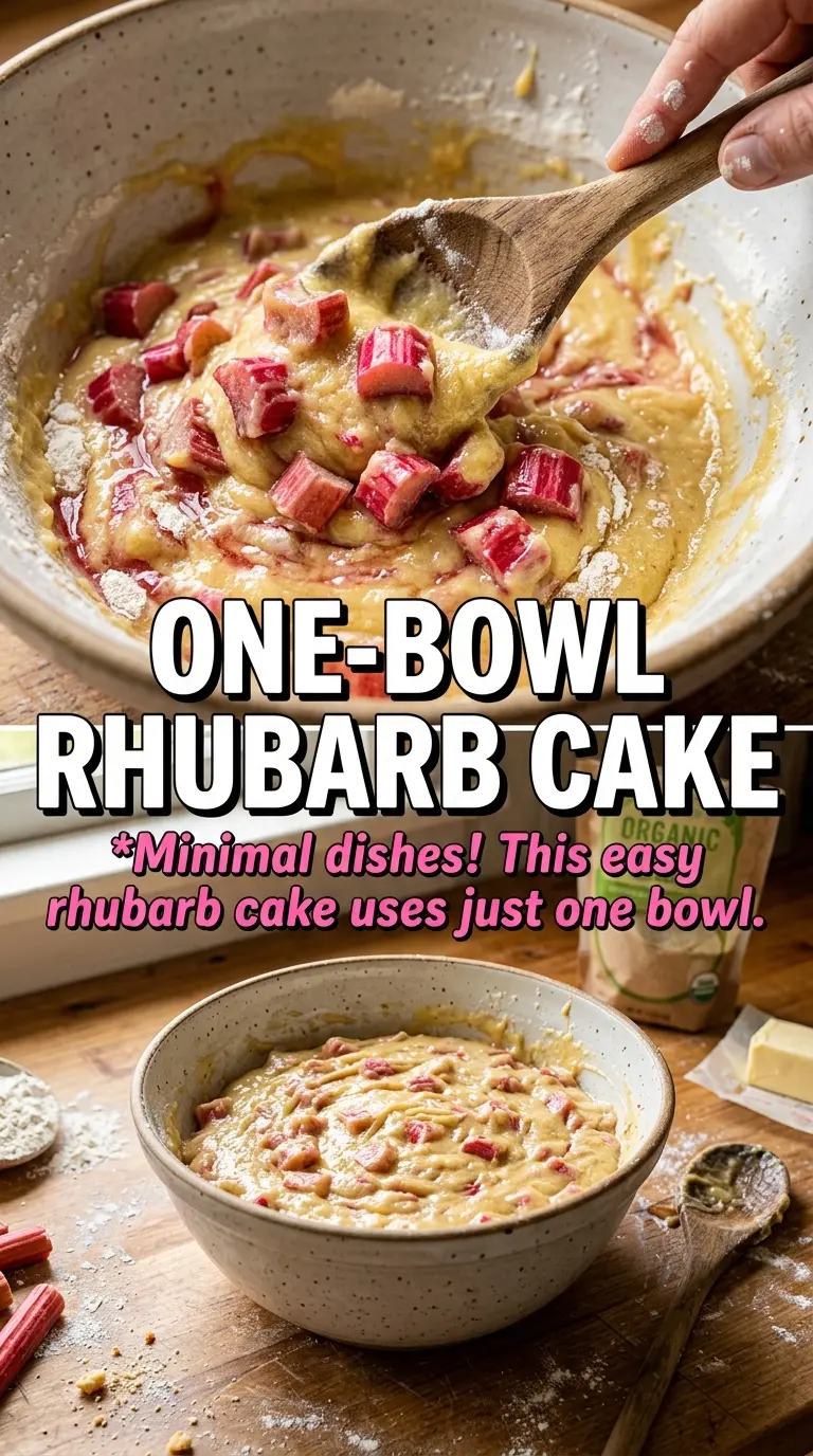 Easy rhubarb cake moist tender spring dessert