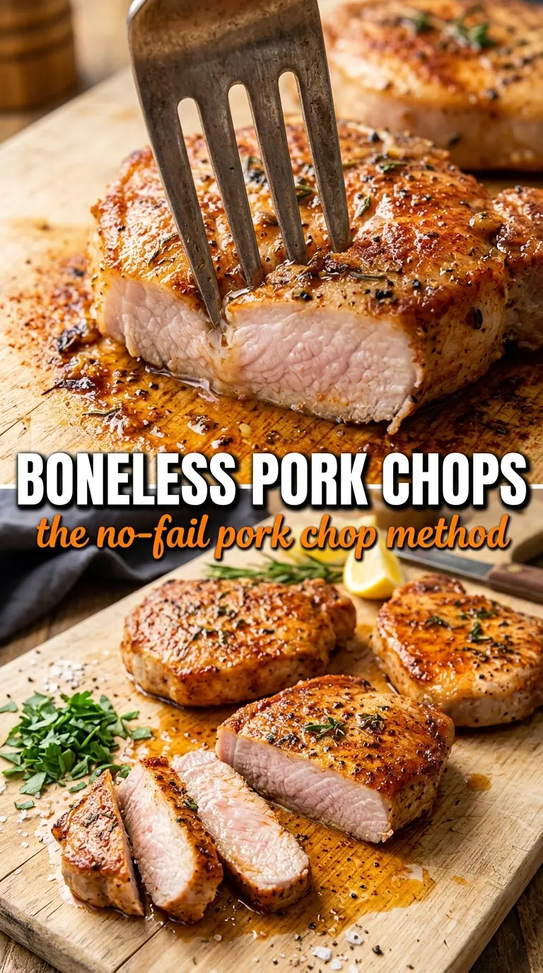 Cooked pork chops or roast with sauce
