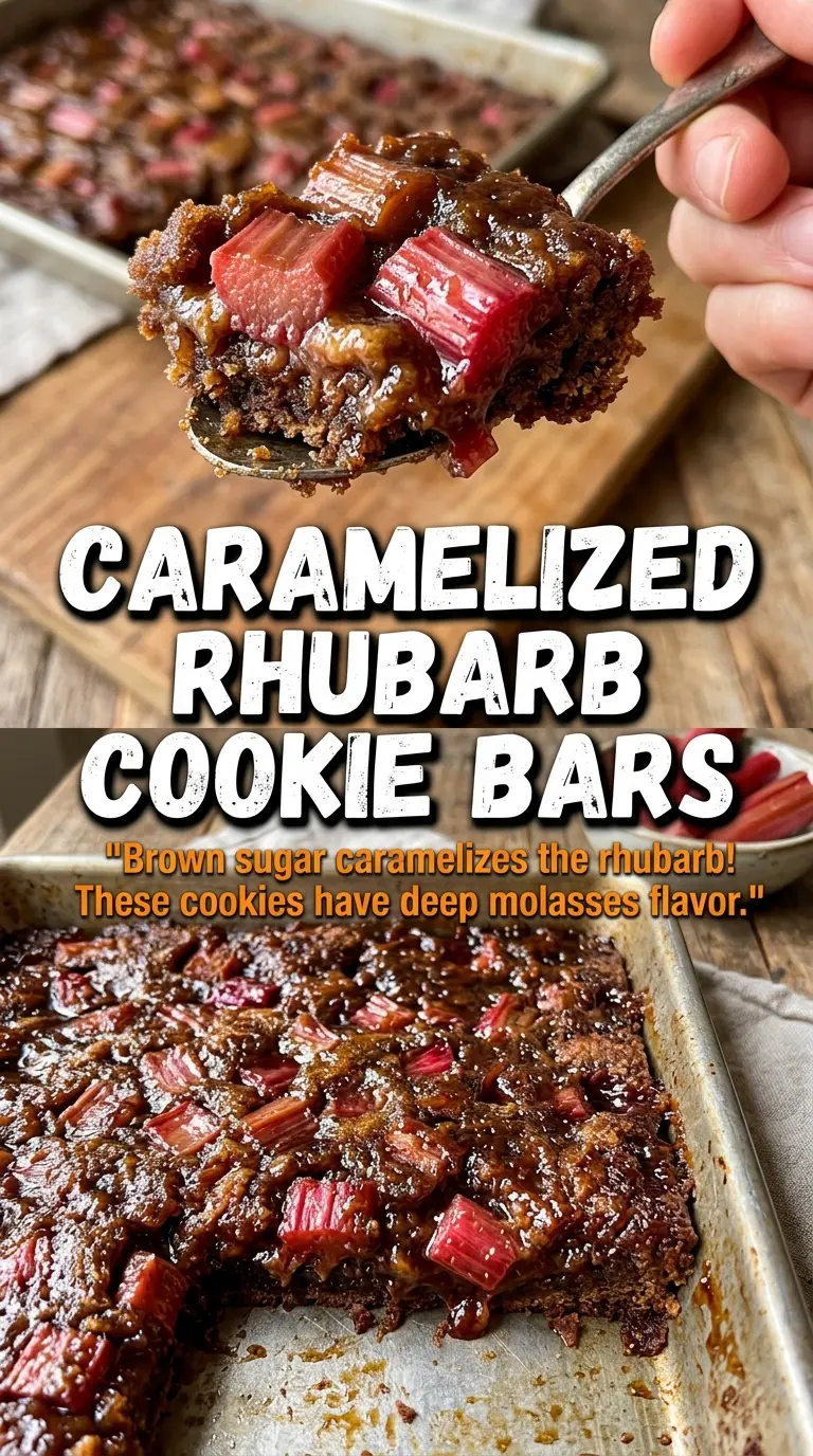 Brown Sugar Rhubarb Cookies soft chewy tart