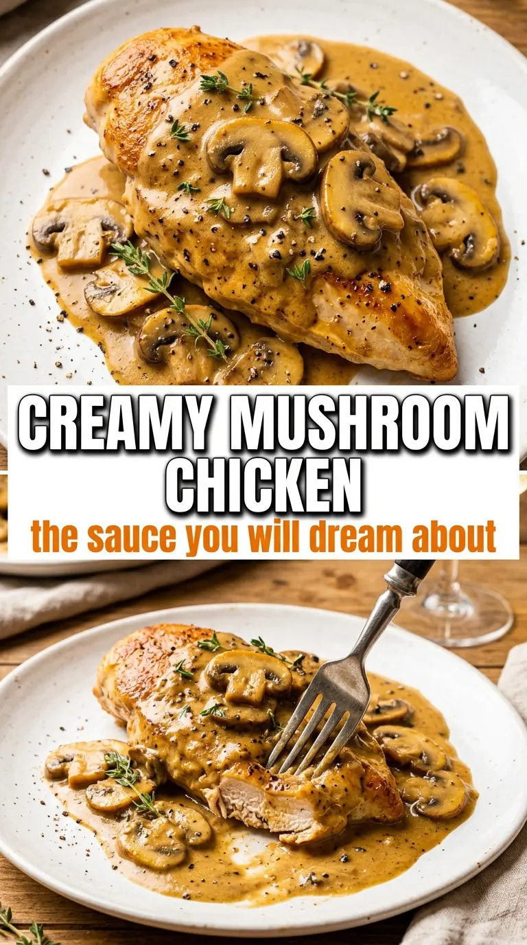 Creamy Mushroom Chicken golden seared silky skillet
