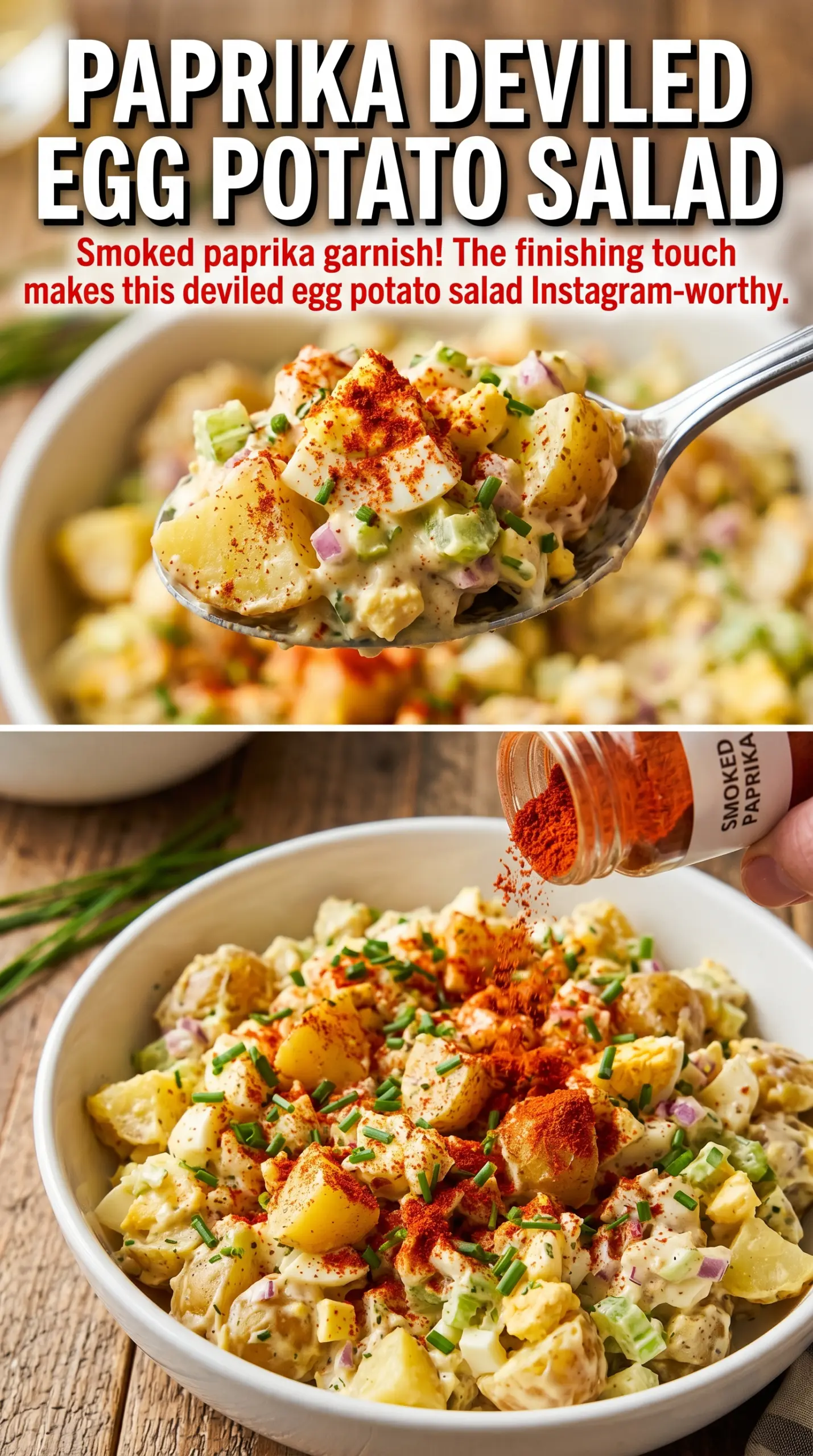 Deviled Egg Potato Salad creamy paprika