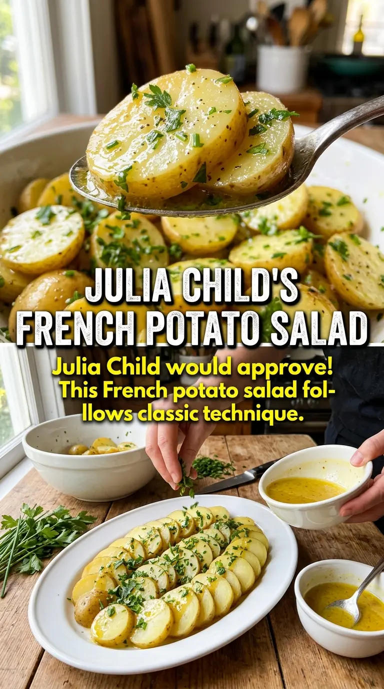 Easy French Potato Salad glistening herbs vinaigrette