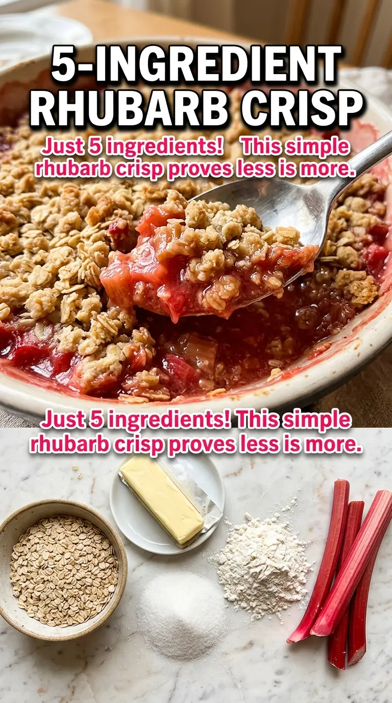 Easy Rhubarb Crisp tart buttery crumble