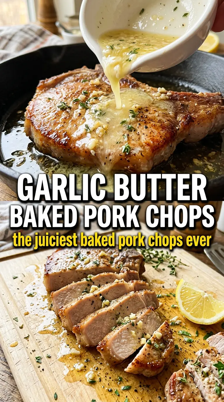 Garlic Butter Baked Pork Chops juicy browned savory