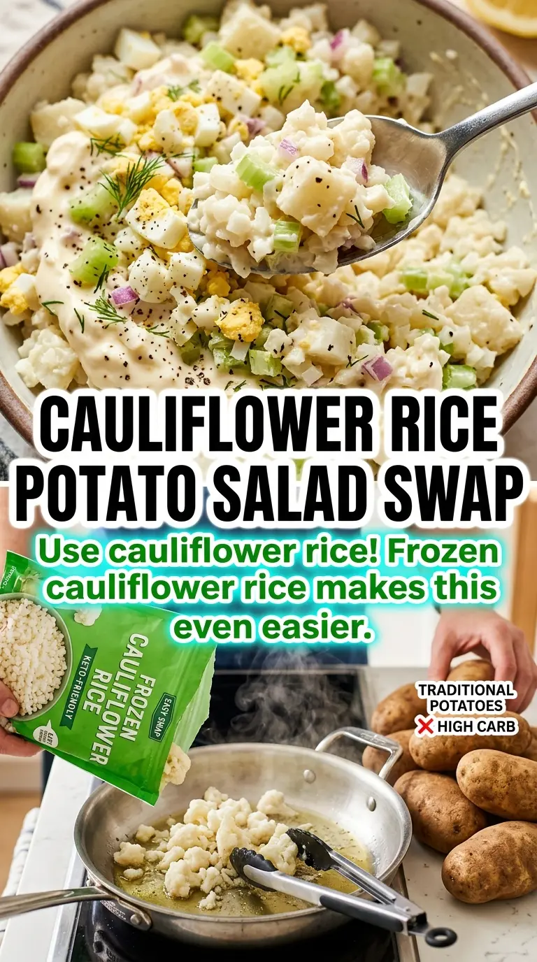 Keto cauliflower salad creamy bacon egg