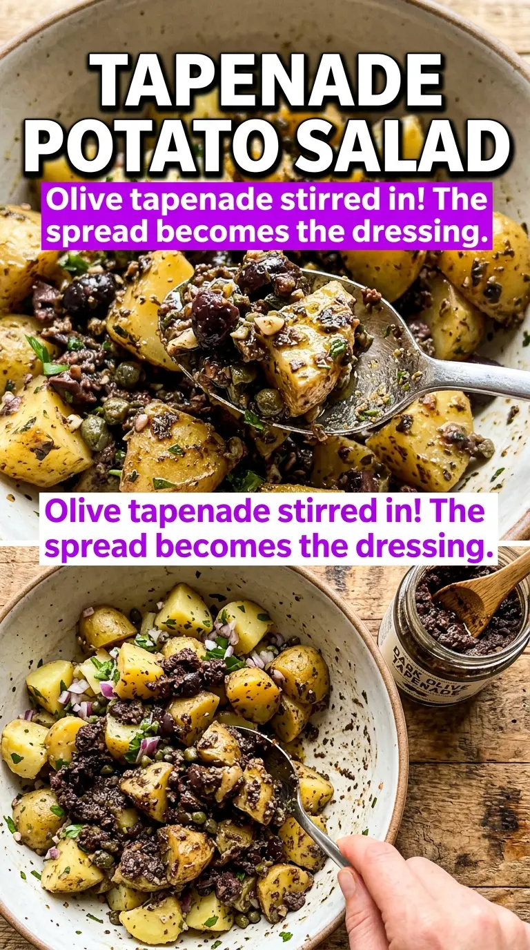 Olive Potato Salad with feta, lemon, and briny olives