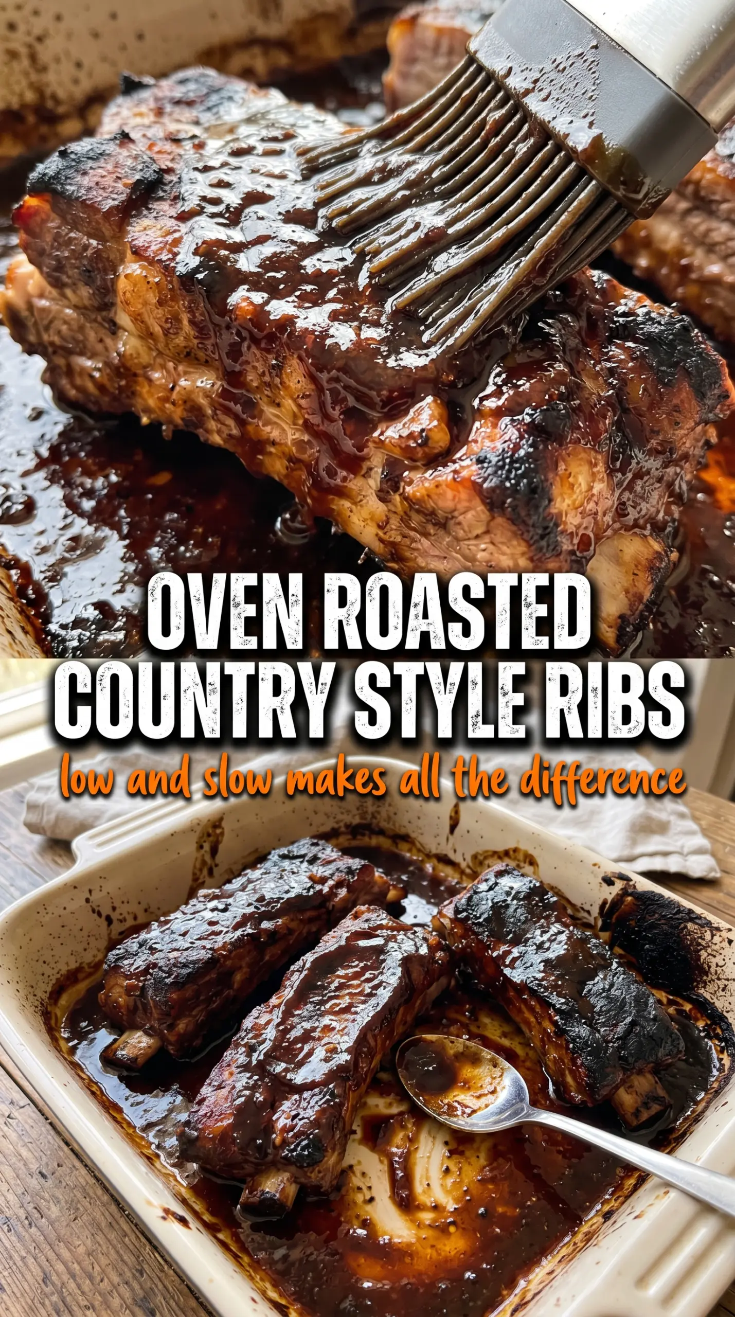 Oven Roasted Country Style Ribs tender sticky caramelized