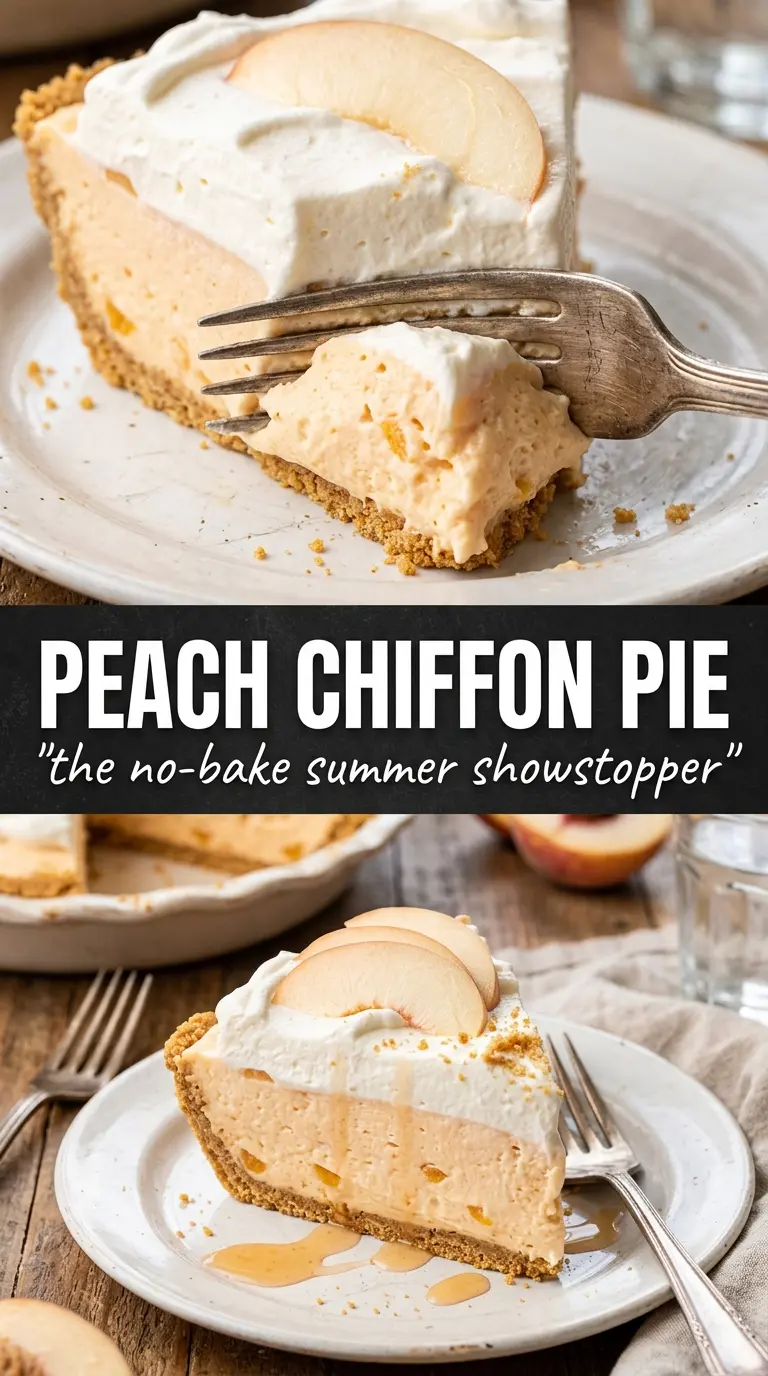 Peach Chiffon Pie pale peach fluffy