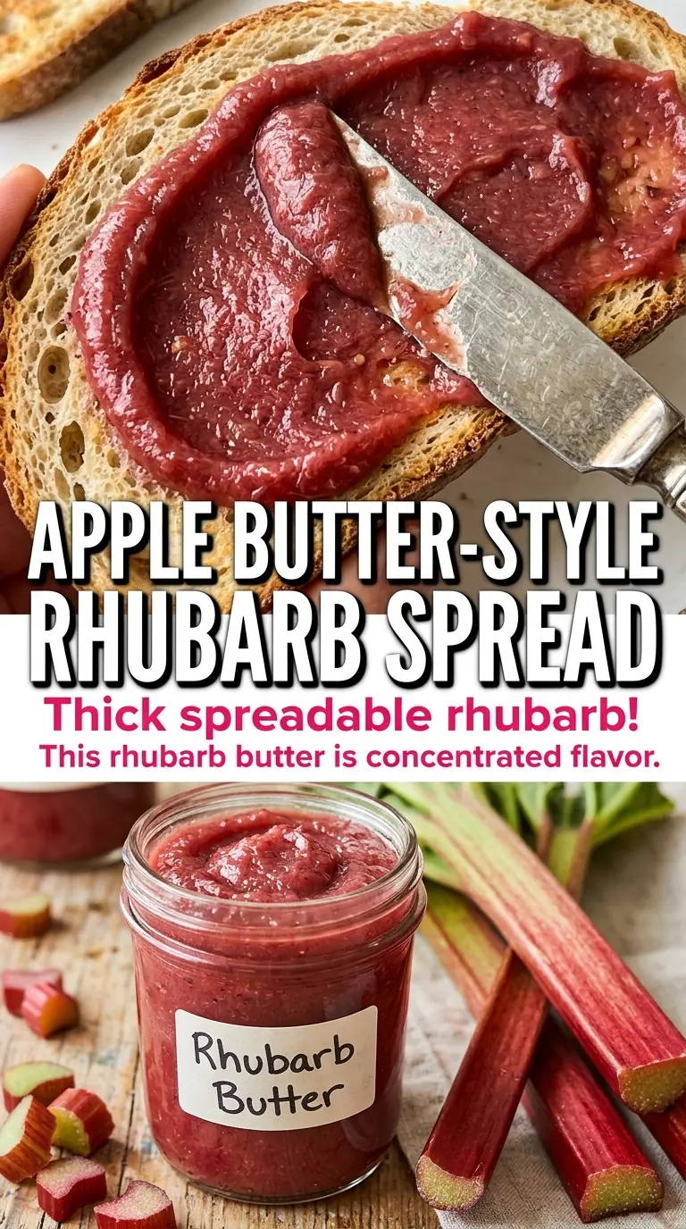Rhubarb Butter smooth spreadable pink condiment