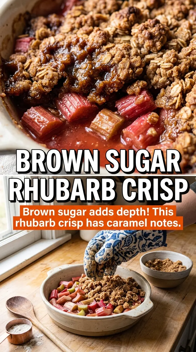 Rhubarb Crisp sweet-tart golden oat topping