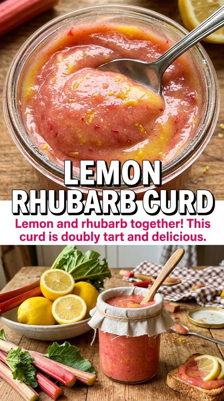 Rhubarb Curd silky pink bright