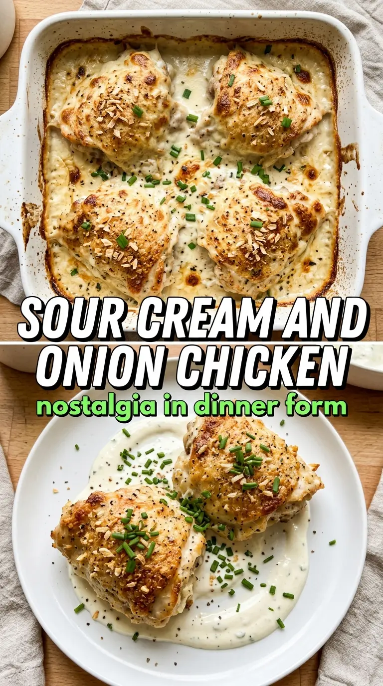 Sour cream and onion chicken golden crusty creamy