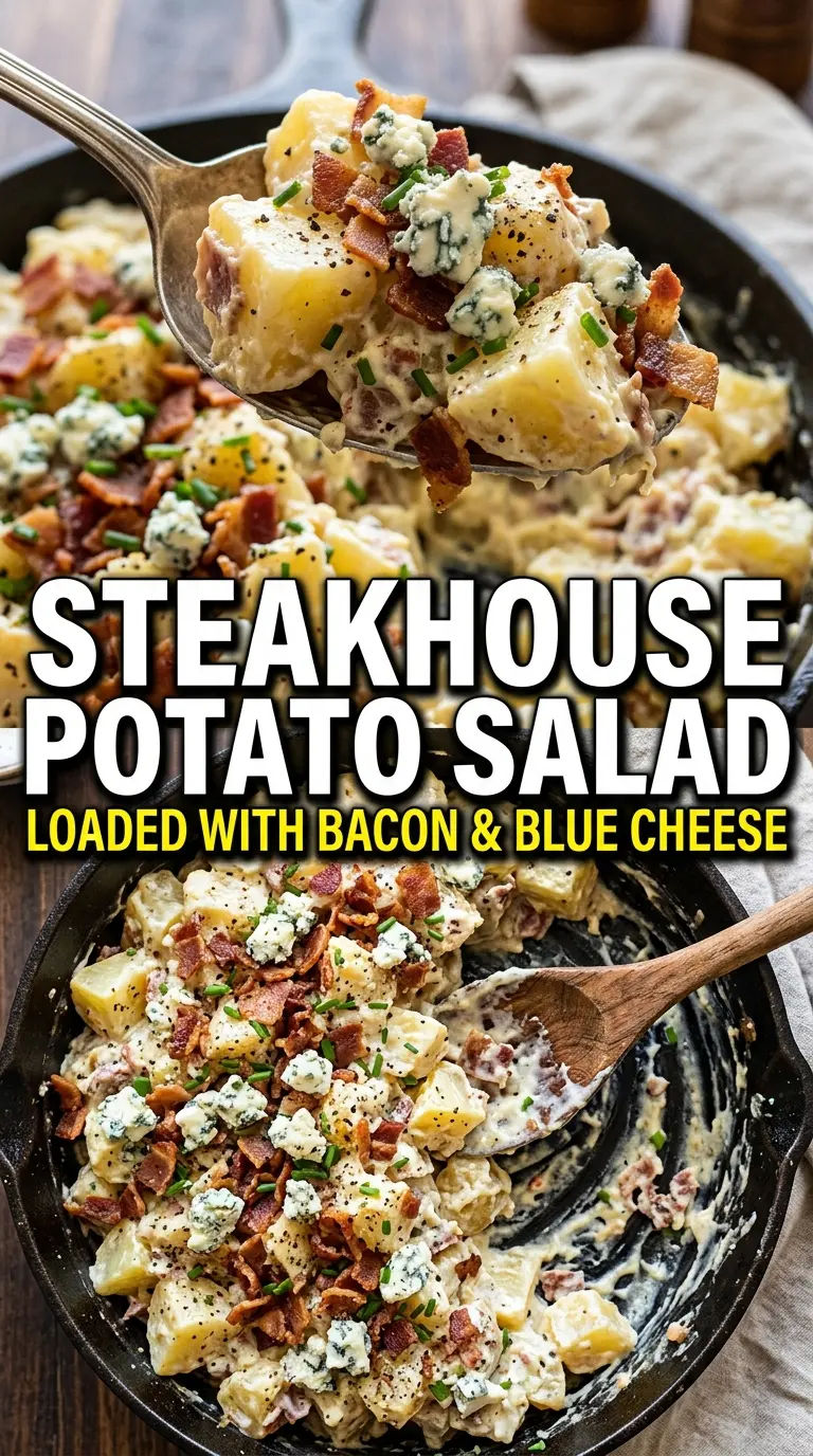 Steakhouse Potato Salad loaded, creamy, savory
