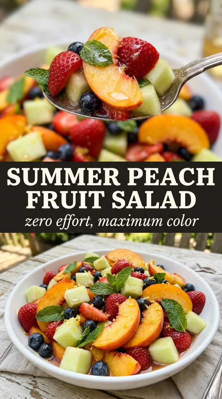 Prepared peach dish ready to serve