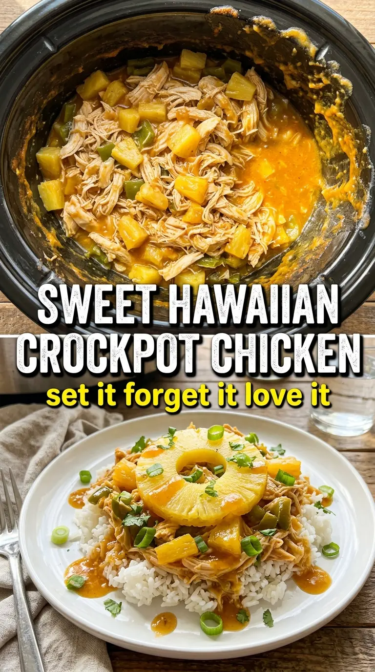 Sweet Hawaiian Crockpot Chicken sticky pineapple tender