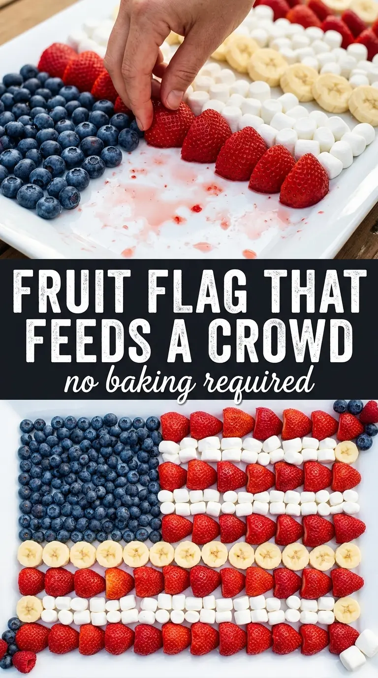 American Flag Fruit Platter red white blue fruit
