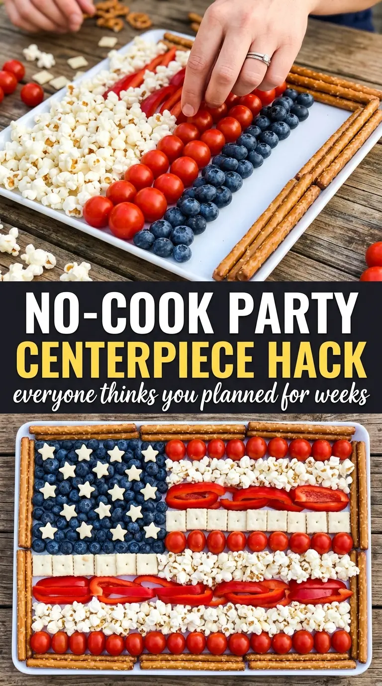 American flag snack tray red white blue