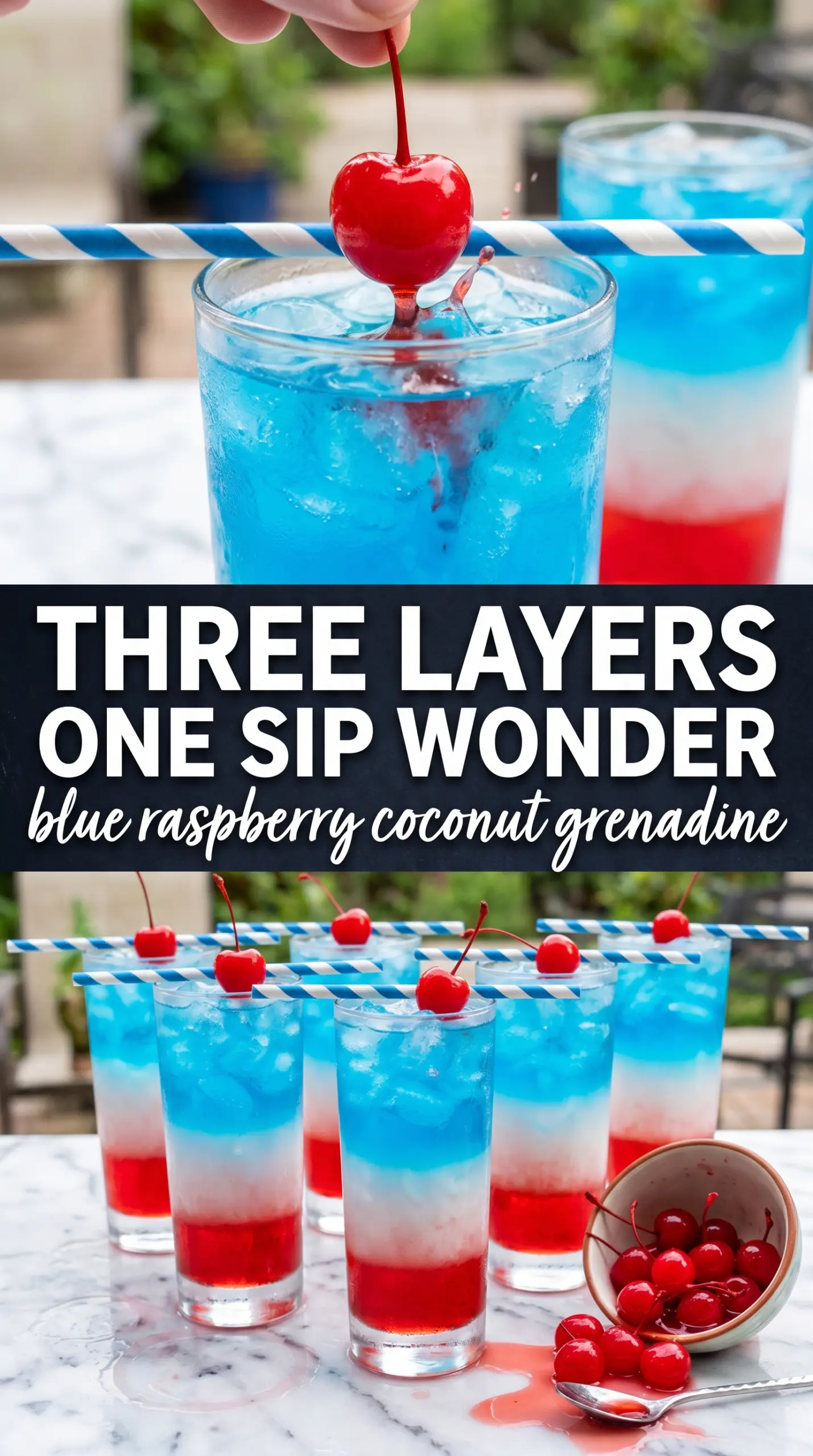 Bomb Pop Cocktail layered patriotic cocktail