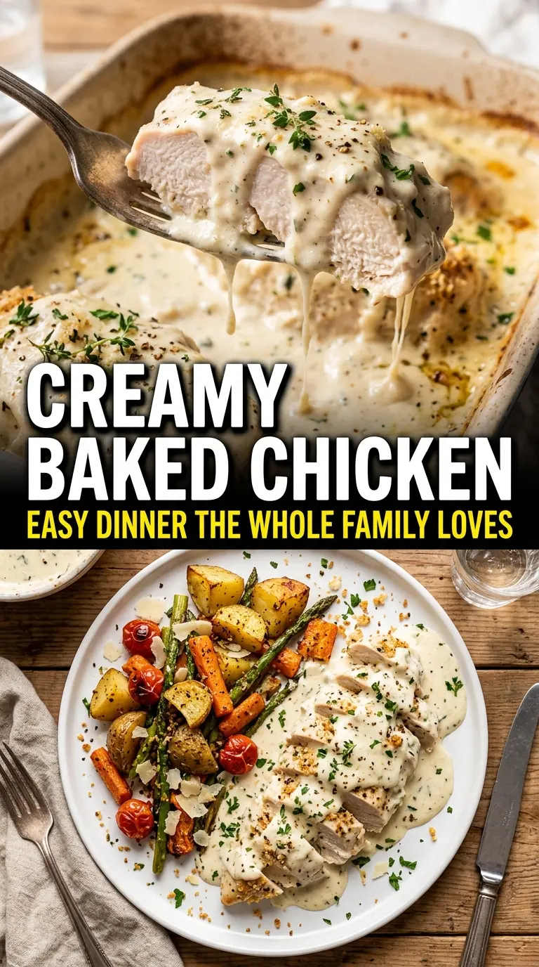 Creamy Baked Chicken Breasts creamy golden Parmesan