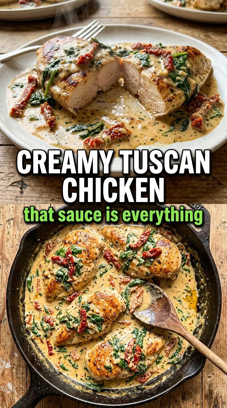 Creamy Tuscan Chicken golden seared chicken creamy spinach