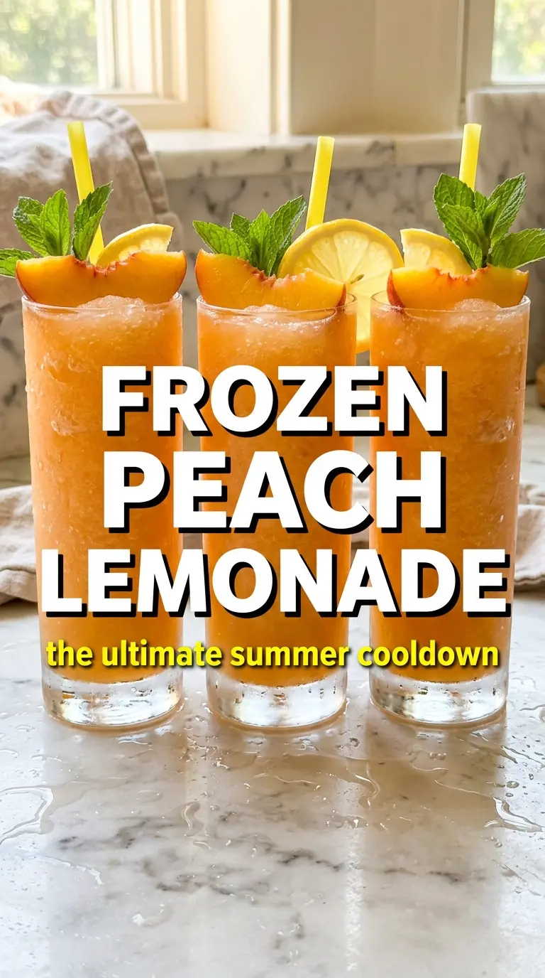 Frozen Peach Lemonade frosty peachy lemon