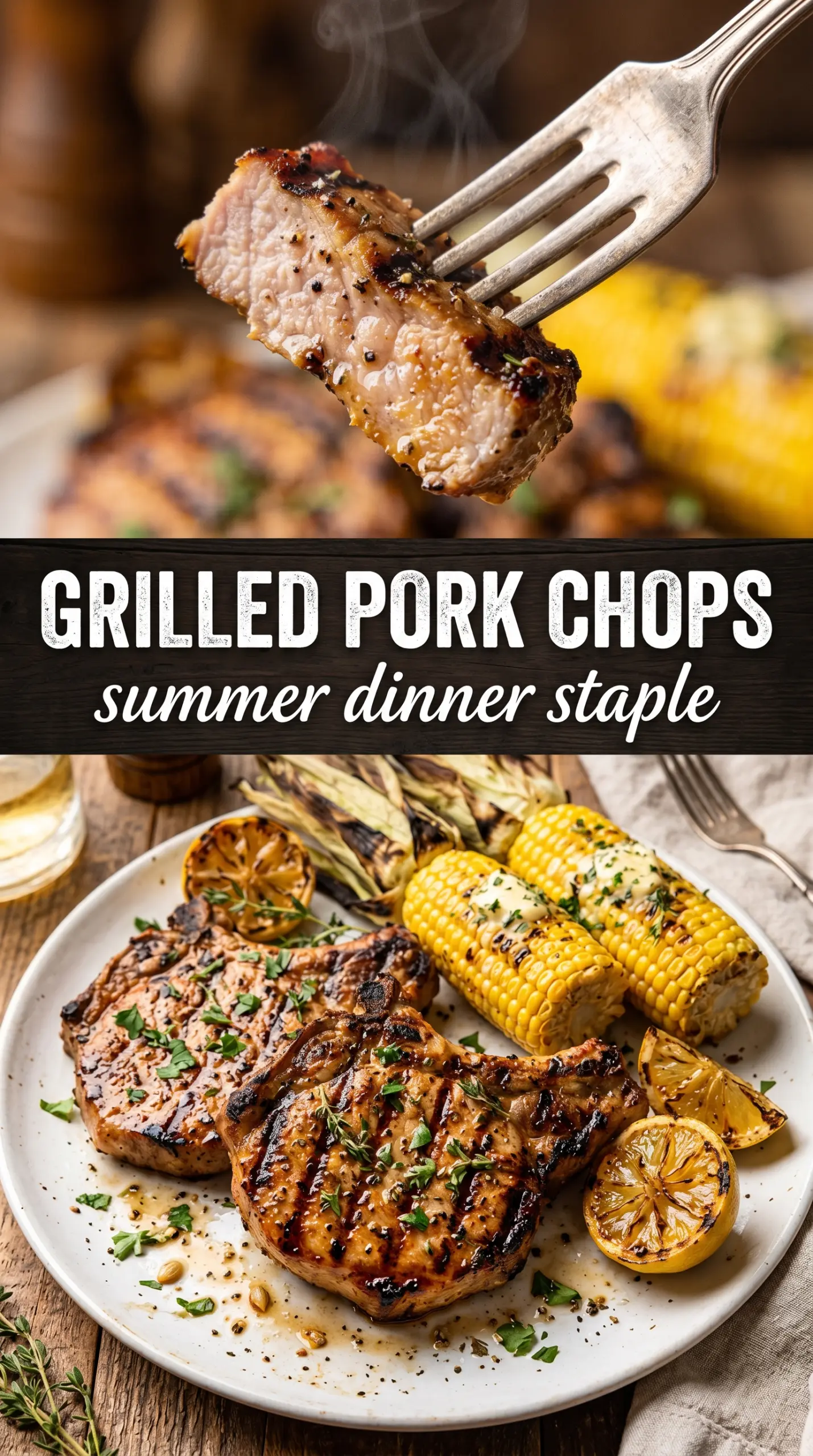 Grilled Pork Chops smoky herb-seasoned