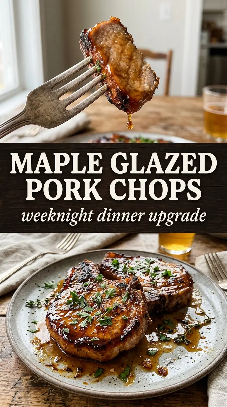 Maple Glazed Pork Chops sweet savory glossy