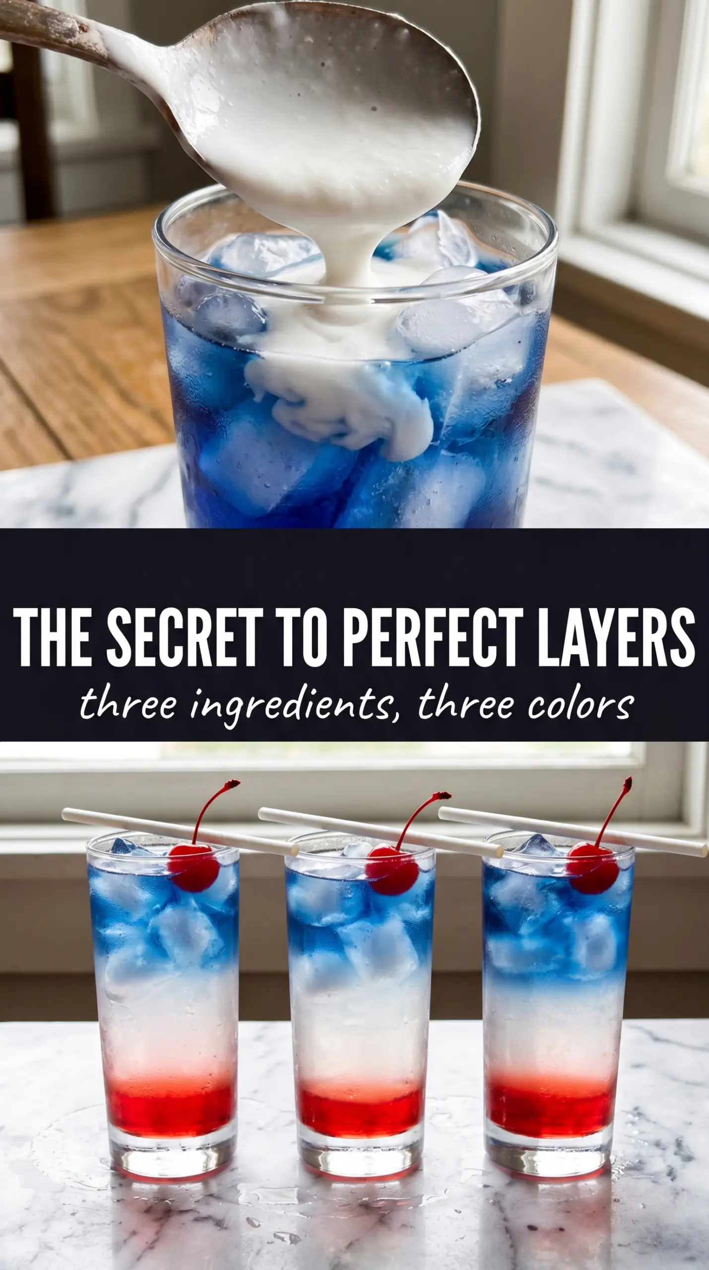 Non-Alcoholic Layered Drinks vivid jewel-toned mocktail
