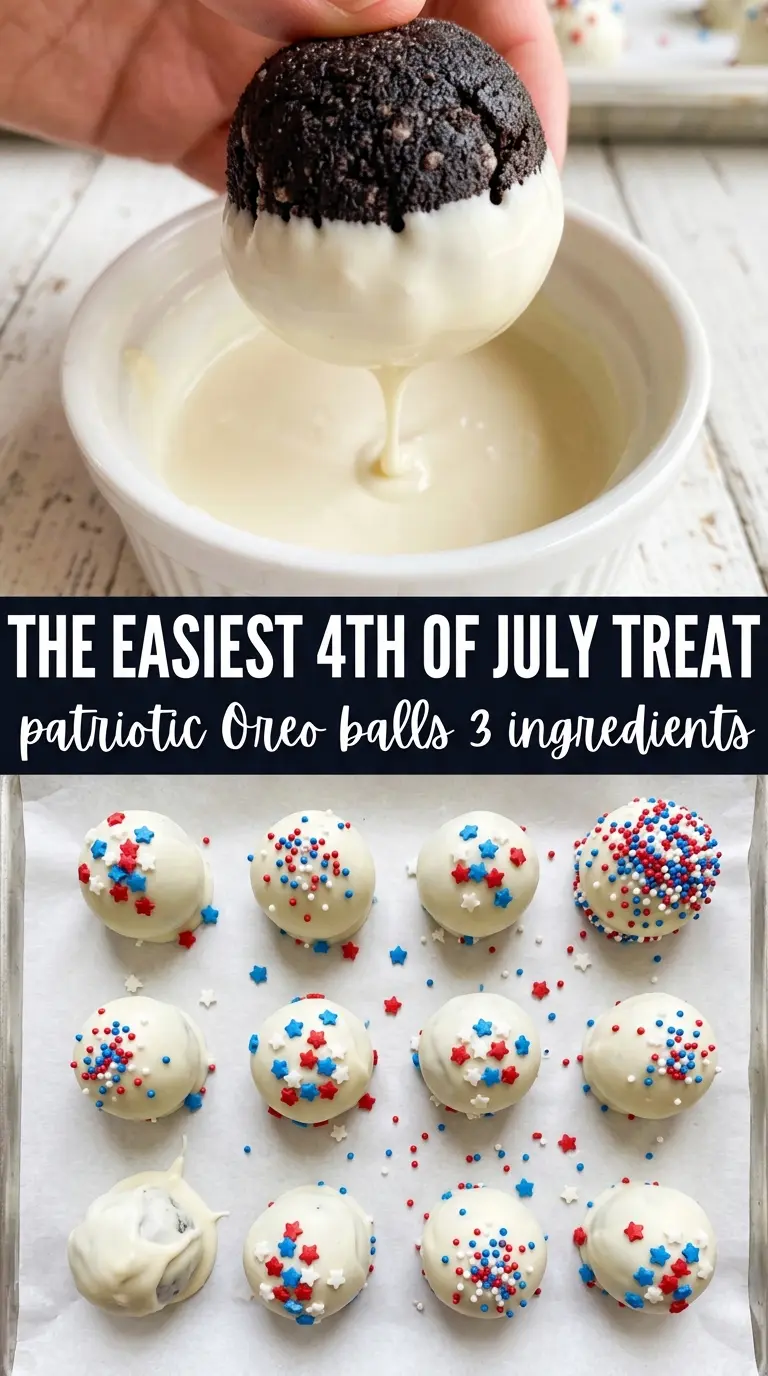 Patriotic Oreo Balls red white blue