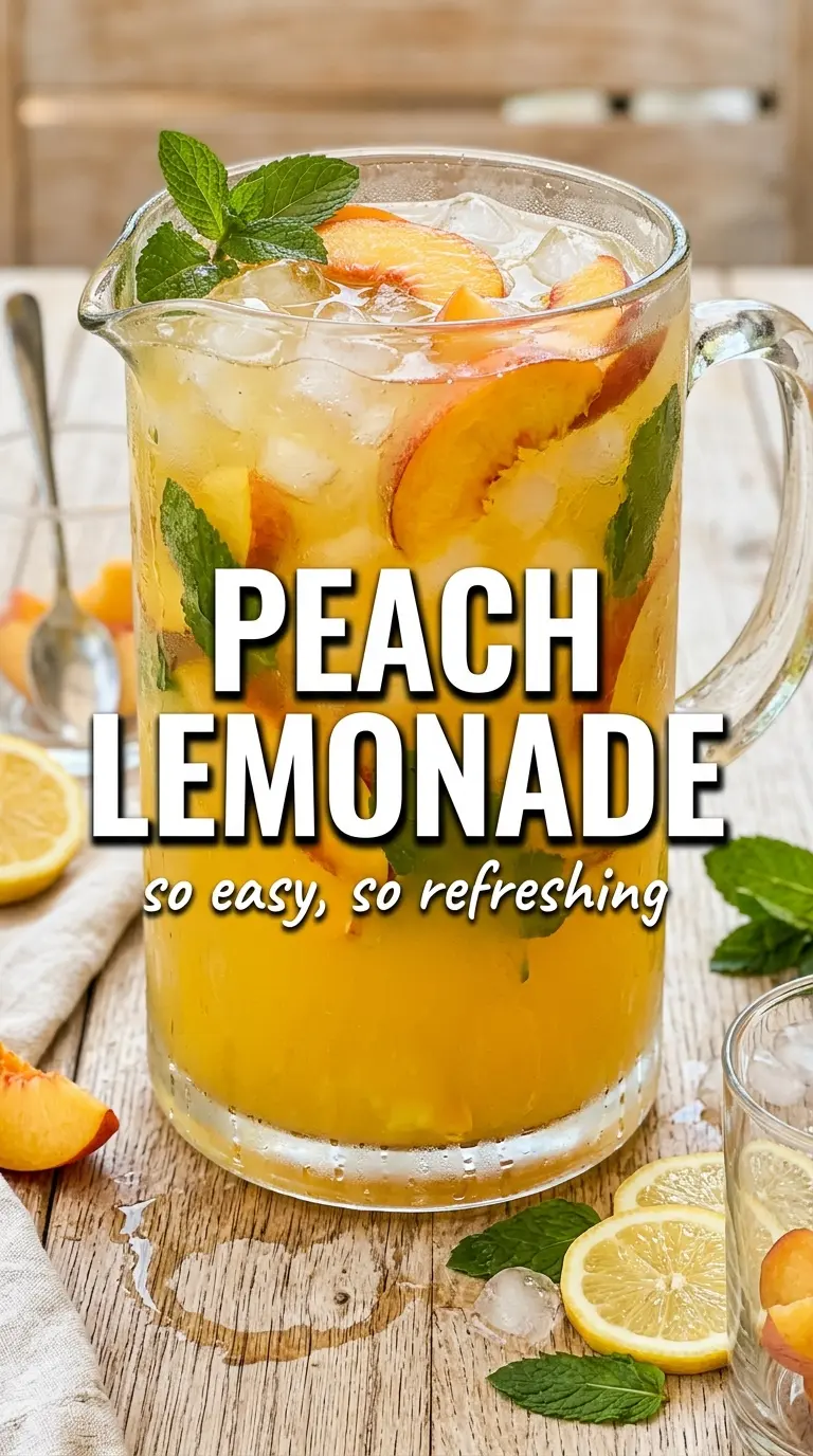 Peach Lemonade fresh peach golden