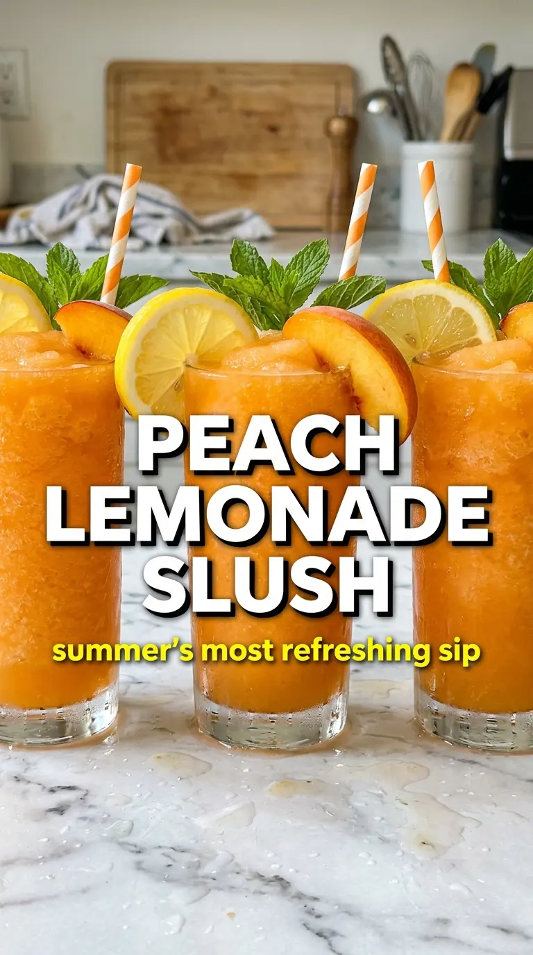 Peach Lemonade Slush frozen peach citrus