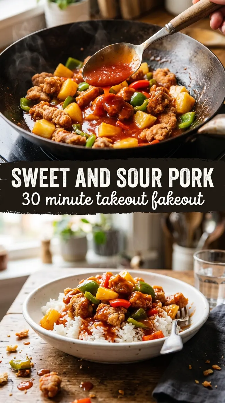 Sweet and Sour Pork crispy pineapple bell peppers