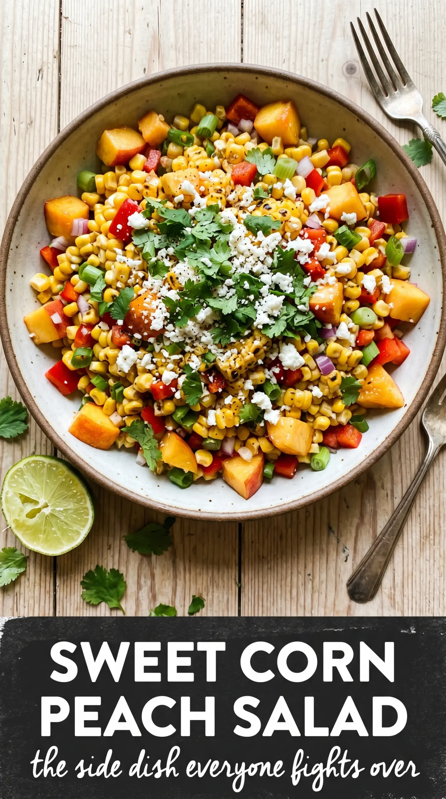 sweet corn salad with peaches charred juicy fresh