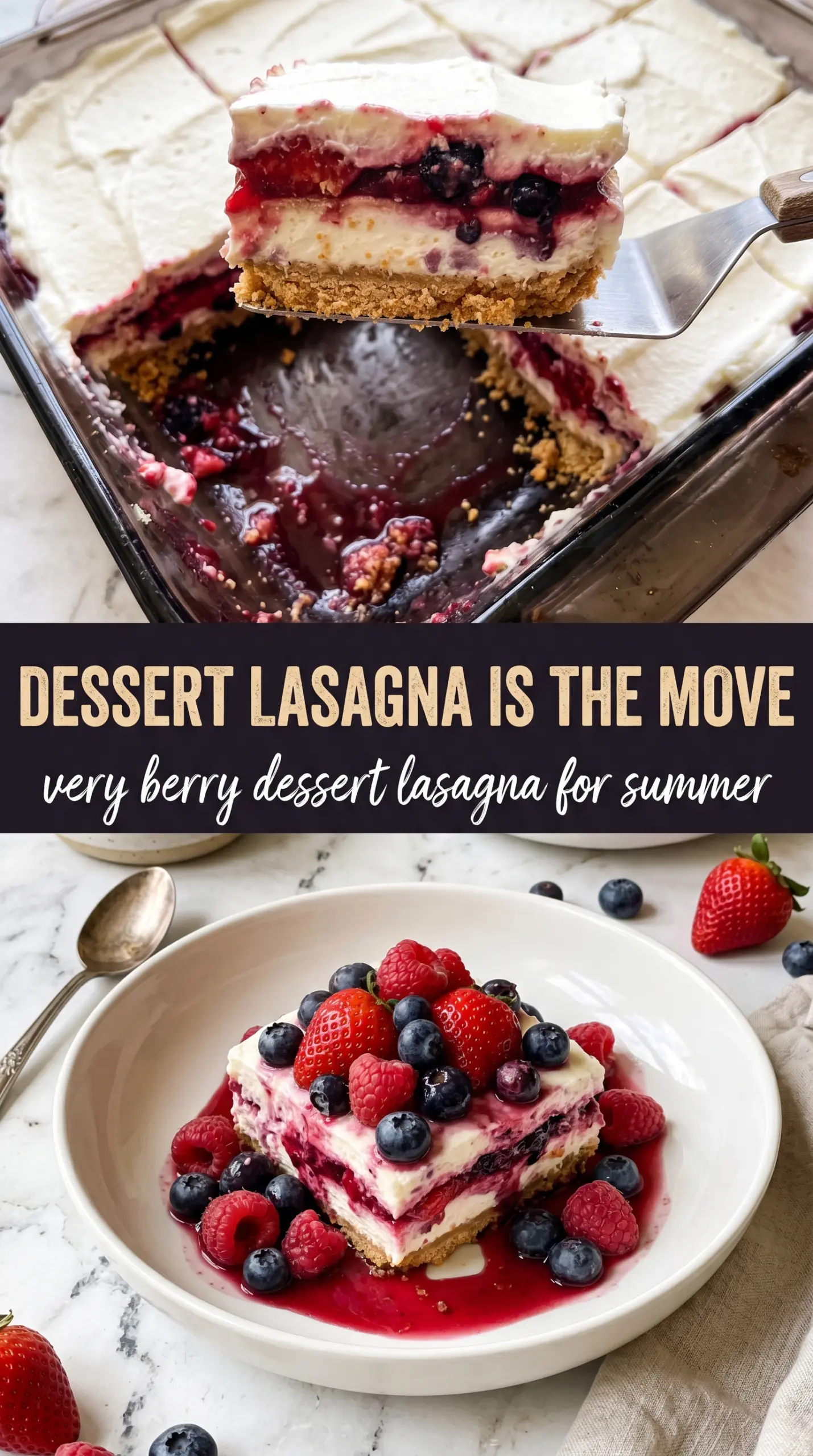 Very Berry Dessert Lasagna layered berry dessert