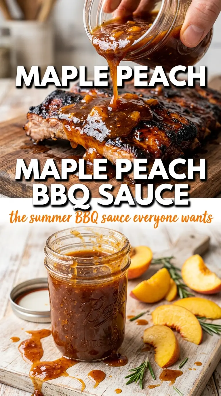Maple Peach Barbecue Sauce glossy smoky