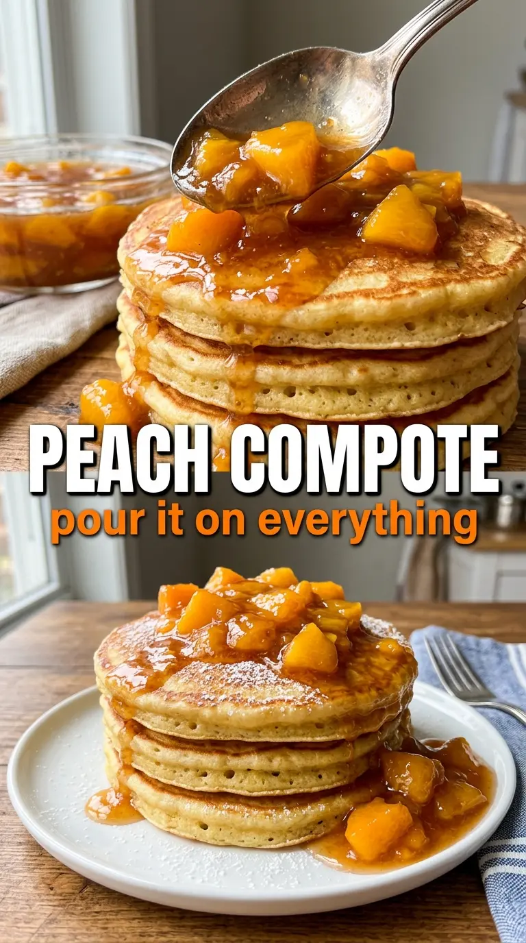 Peach Compote glossy syrupy peach topping