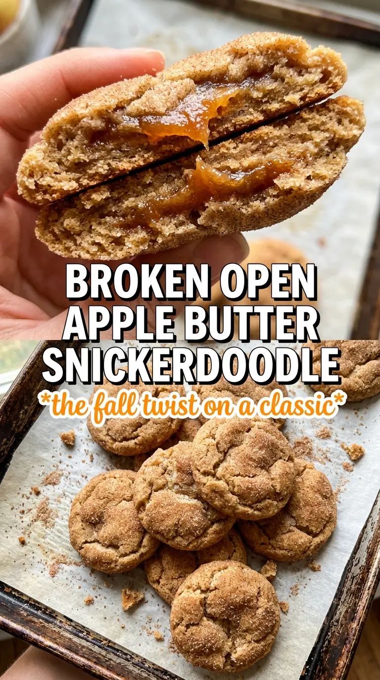Apple Butter Snickerdoodles soft cinnamon-sugar cookies