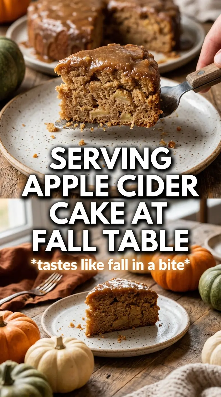 Apple Cider Cake golden spiced layers