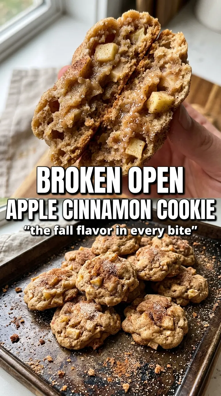 Apple cinnamon cookies soft golden glazed