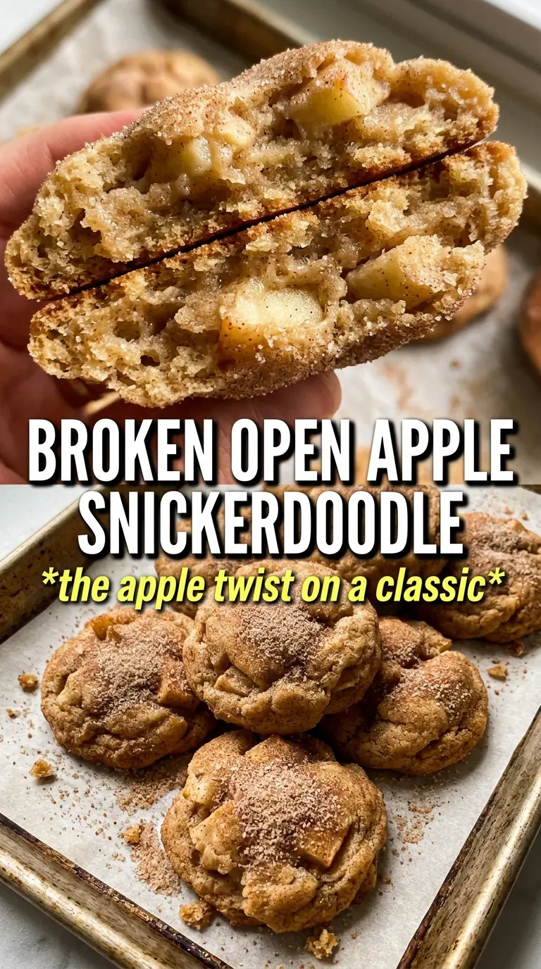 Apple Snickerdoodles crinkled cinnamon-sugar chewy