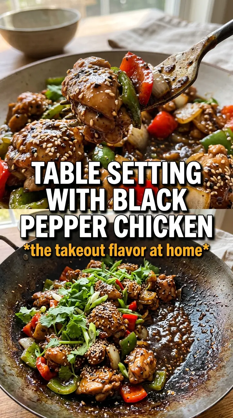 Black Pepper Chicken glossy peppery sauce