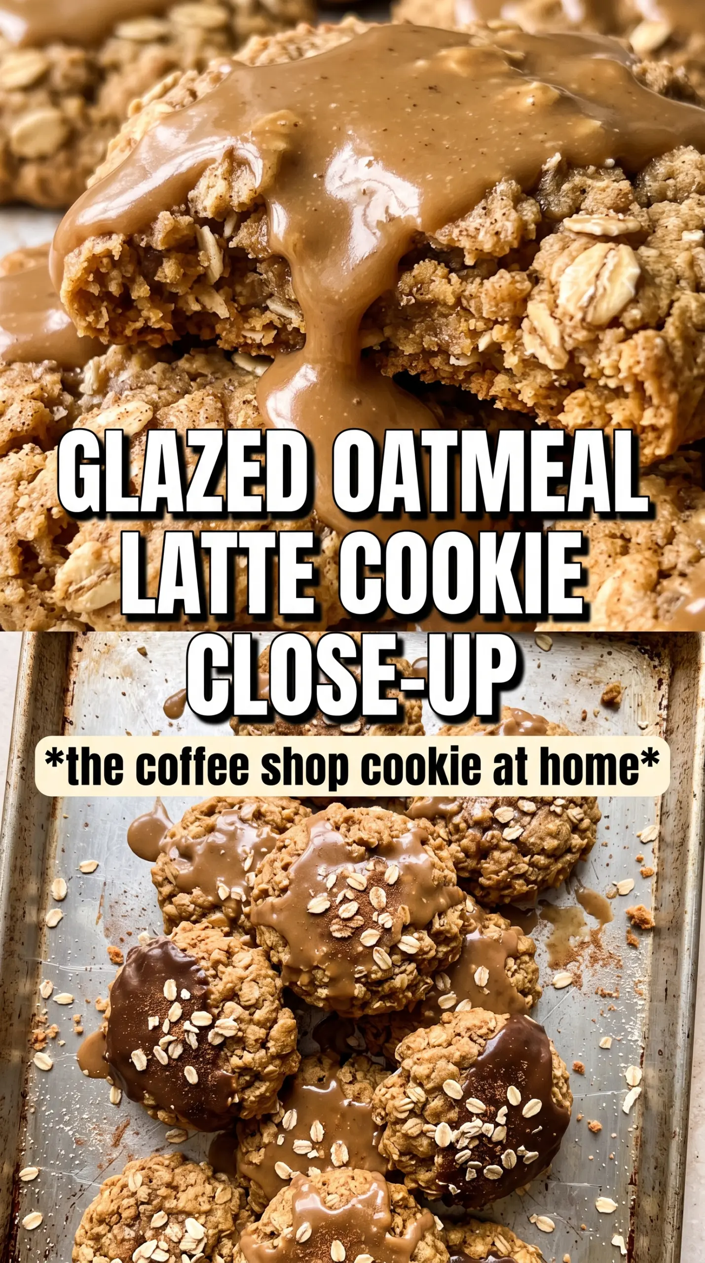 Brown butter pumpkin oatmeal latte cookies, chewy toffee-studded, espresso-kissed