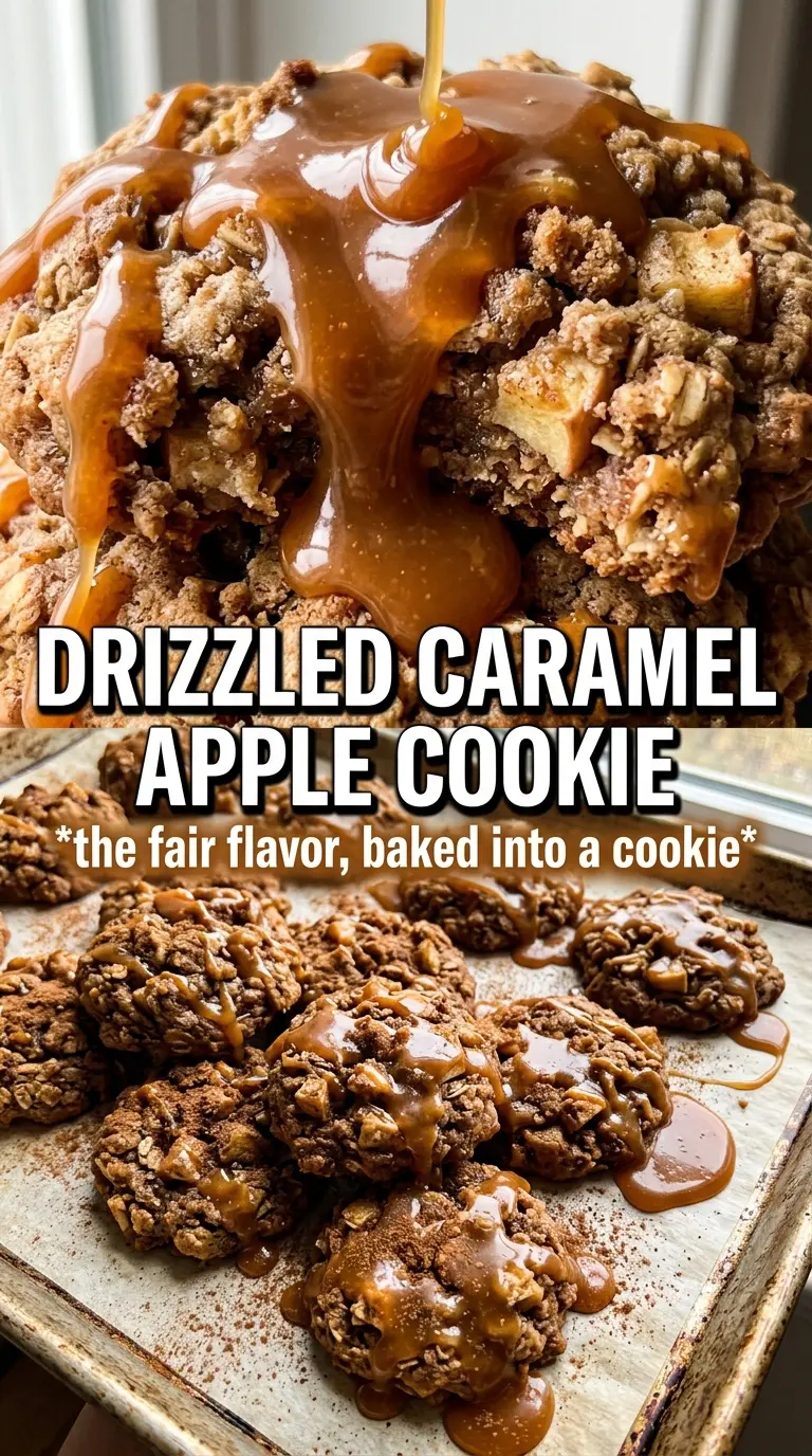 Caramel Apple Cookies soft golden apple caramel